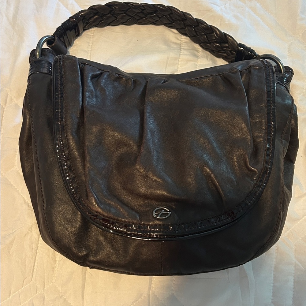 Francesco Biasia Rich Brown Leather Shoulder Bag